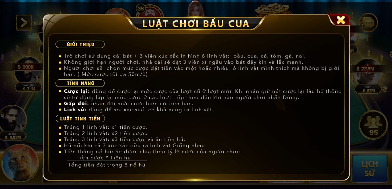 Luật chơi Bầu cua Play go88 vô cùng đơn giản