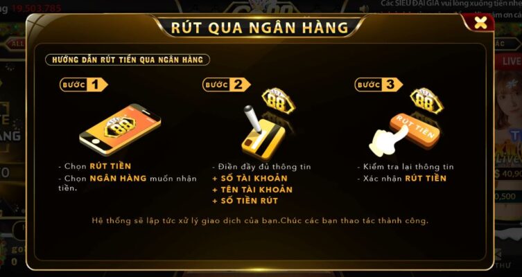 Hướng dẫn cách rút tiền Go88 đơn giản, nhanh chóng