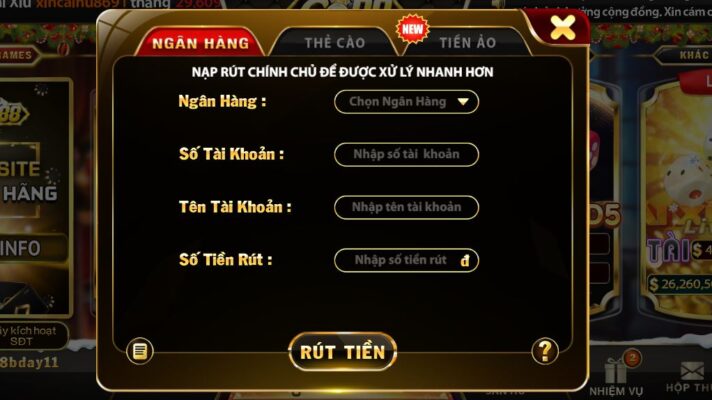 Các điều kiện để tiến hành rút tiền tại Go 88