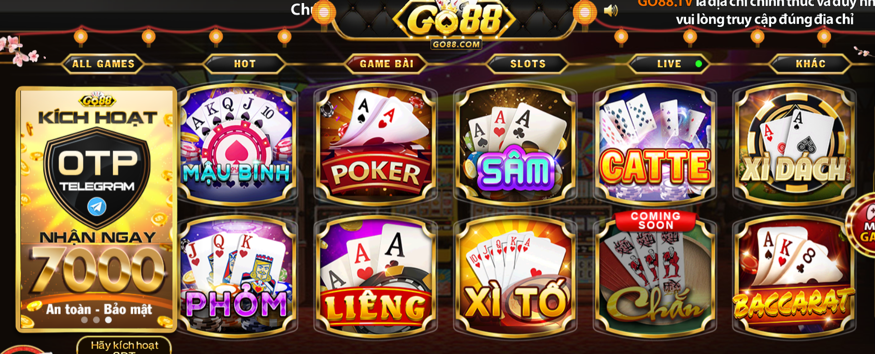 Chinh phục sâm lốc go88 đơn giản nhất cho game thủ
