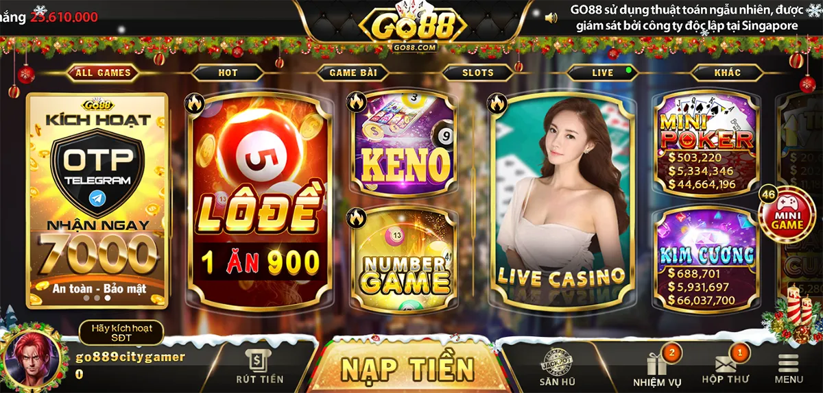 Tổng hợp game cá cược đỉnh cao tại Go88 